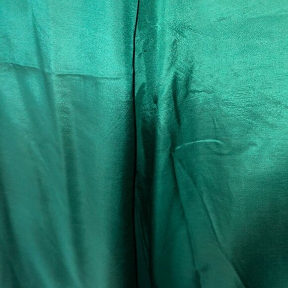 Ancient Dragon Vintage Womens Robe Size Large Black Brocade Belt Pure Silk - Picture 9 of 9